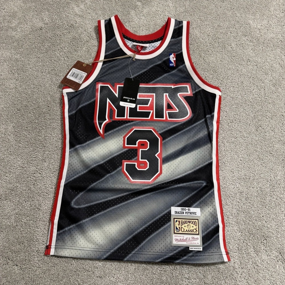 Mitchell & Ness Drazen Petrovic New Jerey Nets Reload 3.0 Jersey Mens‎ S 1990-91